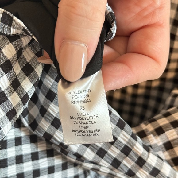 Altard‎ State • Gingham Puff Sleeve Romper Square Neck XS Preppy Summer Casual - Picture 7 of 7